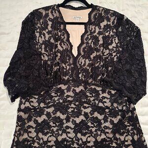 Kiyonna Black Lace V Neck sheer Sleeve Dress - Size 2X, Tags on, never worn!